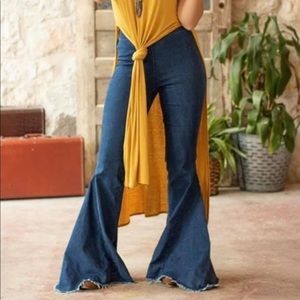 High waisted bell bottoms
